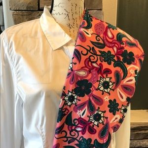 LulaRoe leggings in EUC / Plus size, pink, green